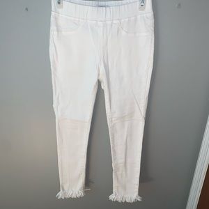 Mudpie White Jeans with Fringe